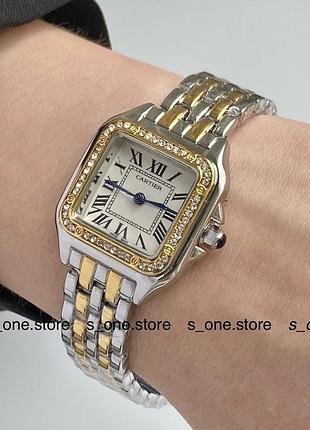 Жіночий годинник cartier картье квадратний циферблат