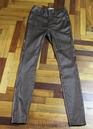 Брюки легинсы под кожу denim co в идеальном состоянии s