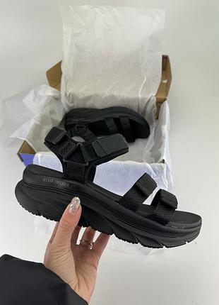 Сандалии skechers d'lux walker - going-out vibes 119828 bbk черные, оригинальные босоножки скейчерс