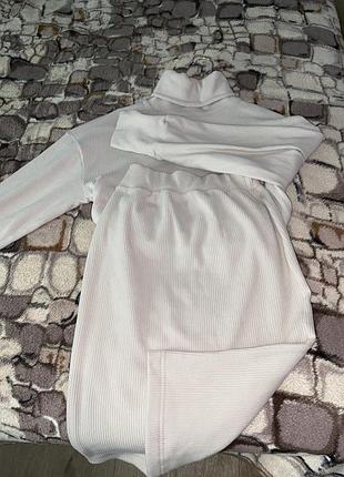 Комплект кофта и юбка ткань рубчик
