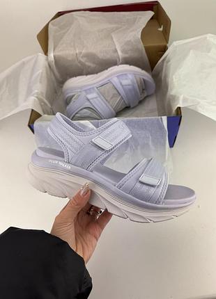 Босоножки skechers d'lux walker - adored days 119823 lav лавандовые, сандалии скейчерс женские