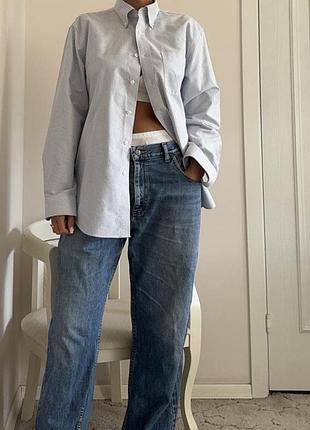 Сорочка базова котонова в смужку