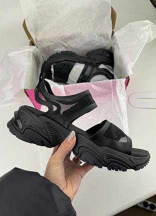 Босоніжки skechers gorun stamina v2 119858 bbk чорні, оригінальні сандалі скейчерс жіночі