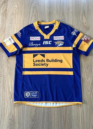 Чоловіча вінтажна регбійна футболка джерсі isc leeds rhinos