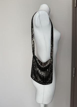 Сумка в пайетки из бисера zara