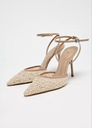 Туфлі зара, відкриті туфлі zara