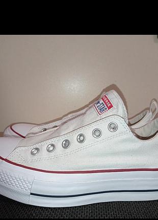 Брендові супер мякенькі котонові  кеди на високій підошві  converse all star.