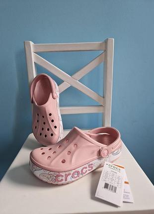 Crocs bayaband clog bandana blossom сабо кроксы женские розовые бандана