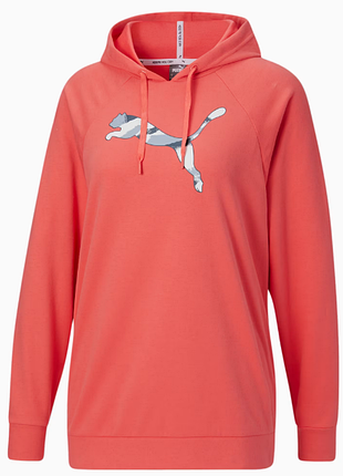 Puma кофта толстовка капюшоном худи женская hoodie salmon