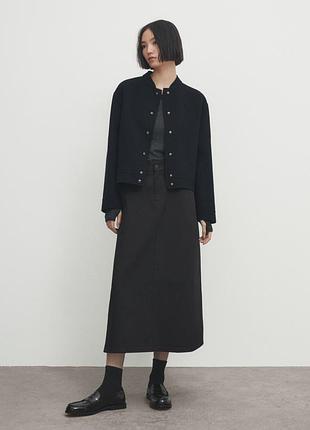 Юбка миди massimo dutti с разрезом юбка карандаш карандаш