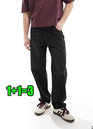 🤩1+1=3 чорні прямі чоловічі джинси george, розмір 48 - 50
