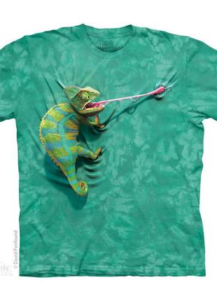 Детская футболка the mountain -   climbing chameleon