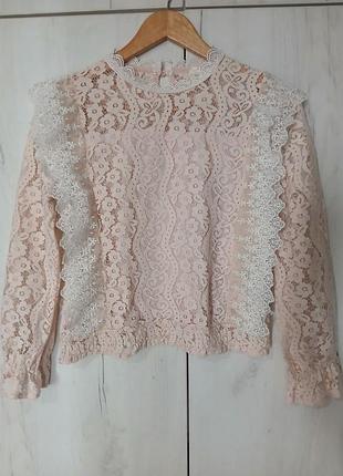 Вишукана мереживна блуза для дівчинки
