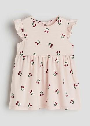 Легкое хлопковое платье от h&m 2-3 года, короткий рукав