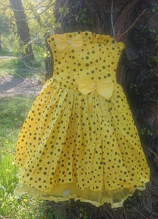 Сукня в горох святкова 2-5 років