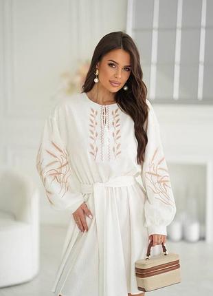 Вишиті  сукні льняні в 2 кольорах