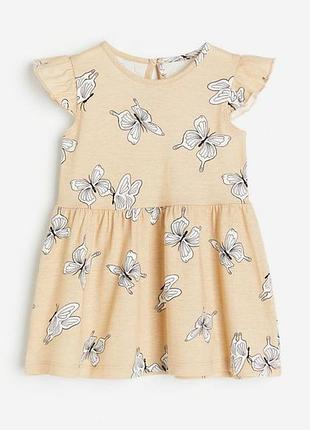 Платье, сарафан от н&м для 2-3 лет, хлопок, короткий рукав