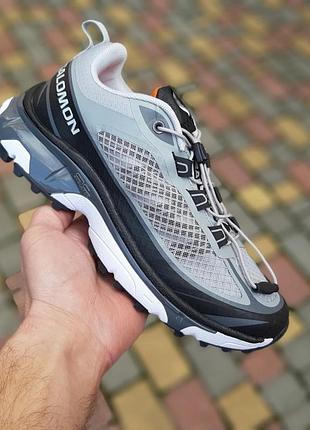 Стильні чоловічі кросівки. salomon xt-6 ft (світло сірі).