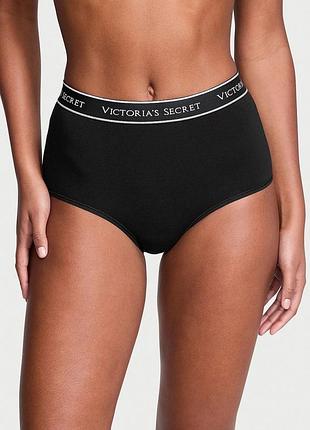 Трусики черные хлопковые брифы оригинал victoria’s secret