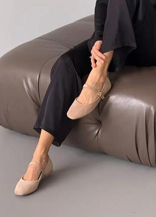 Туфельки еко замш