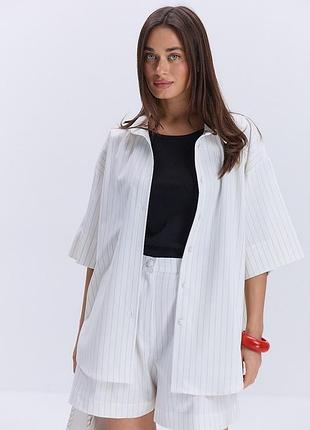 Чорная рубашка oversize