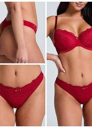 Hunkemoller! кружевные женские трусы, стринги 2хл размер bittersweet!