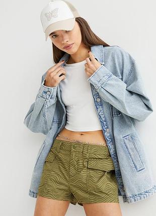 Шорти карго у принт зебра від h&m оригінал