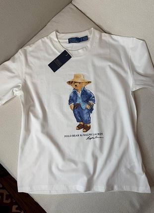 Біла футболка Тактична пухова жилетка від polo ralph lauren 🐻
