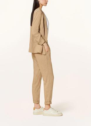 Marc cain льняные брюки relaxed fit цвет camel р.No6/xl/хxl