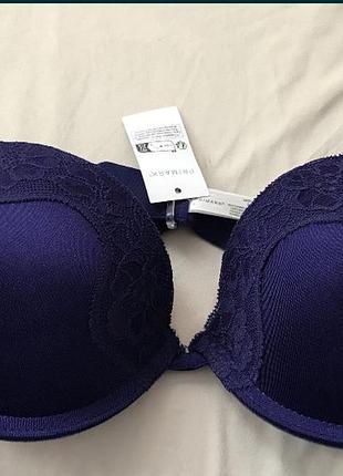 Бюстгалтер пушап primark синий