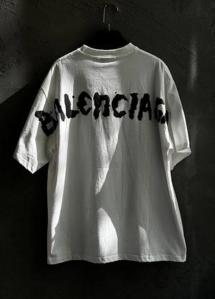 Футболка оверсайз біла базова balenc