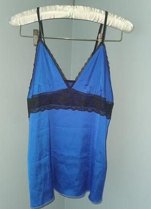 Брендовая атласная майка топ размера m