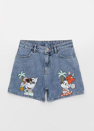 Шорты джинсовые с микки, классная посадка 134-140 8-9 лет