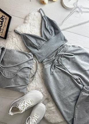 Спортивний костюм трійка з топом