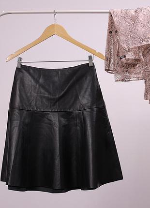 Черная мягкая кожаная юбка от lauren ralph lauren