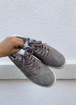 Кросівки adidas gazelle grey white