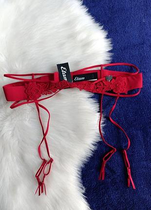 Пояс для чулок аксессуар красный новый