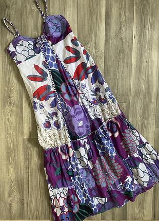 Бавовняний максі сарафан