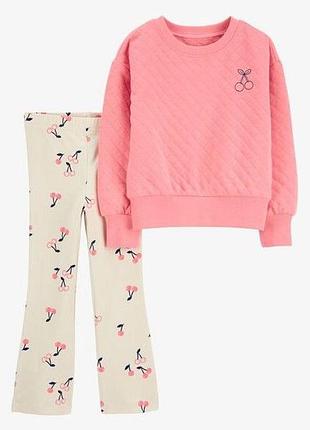 Комплект костюм для дівчинки світшот і легінси carter s сша
