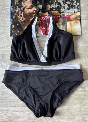 Чёрный раздельный купальник 85g