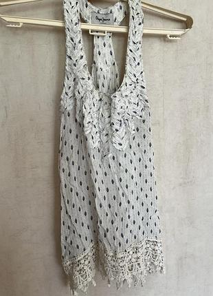 Майка з мереживом