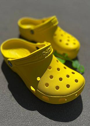 Кроксы сабо унисекс crocs classic yellow classic yellow clog crocs