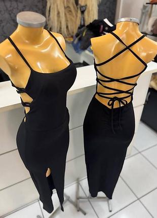 5️⃣5️⃣0️⃣грн сукня жіноча міді зі шнурівкою оголеною спинкою