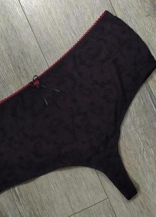 Xxxl/60-62/26-28 германия! черные стринги с вензелями,новые
