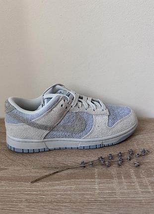 Кросівки жіночі nike dunk low блакитні замш