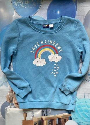 Подовжений світшот для дівчинки 4-6 рочків від lupilu теплий з начосом