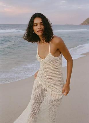 Сетчатое платье с бретелями