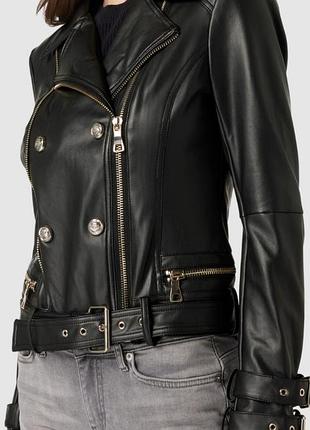 Шкіряна куртка косуха guess black з spain, розм.: s