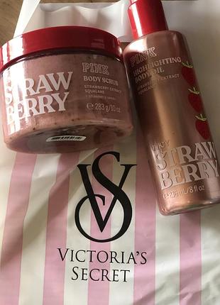 Скраб та олійка victoria’s secret