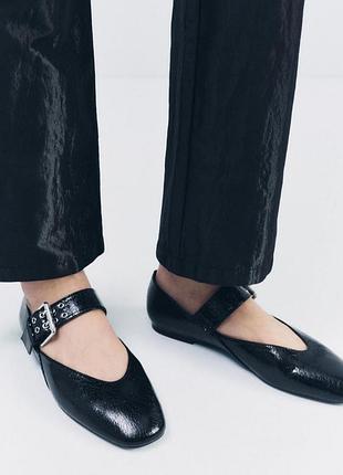 Женские балетки с пряжкой"zara"